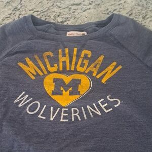 Michigan Wolverines Heart Team Sweatshirt Small